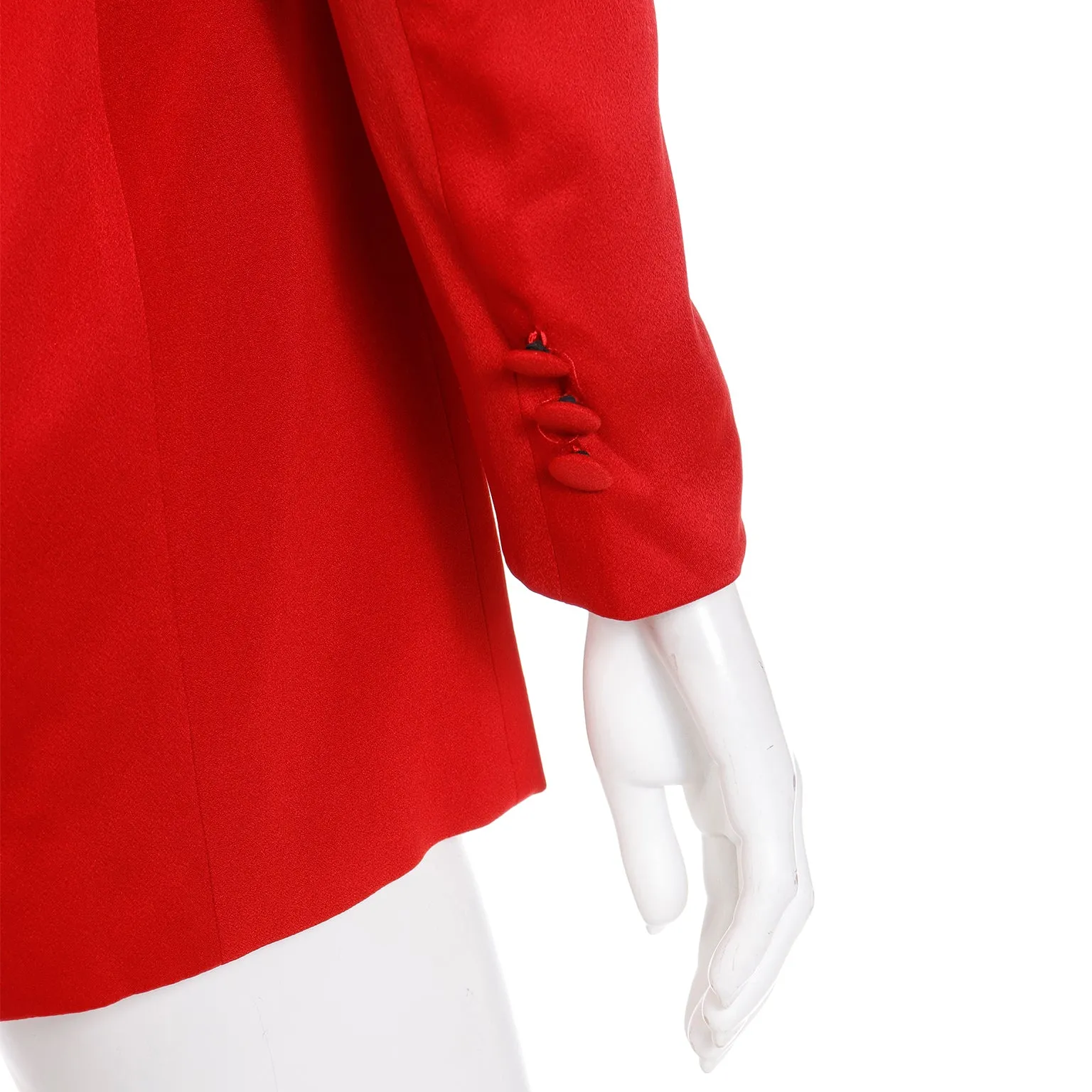 1990s Franco Moschino Cheap and Chic Vintage Red Blazer Jacket