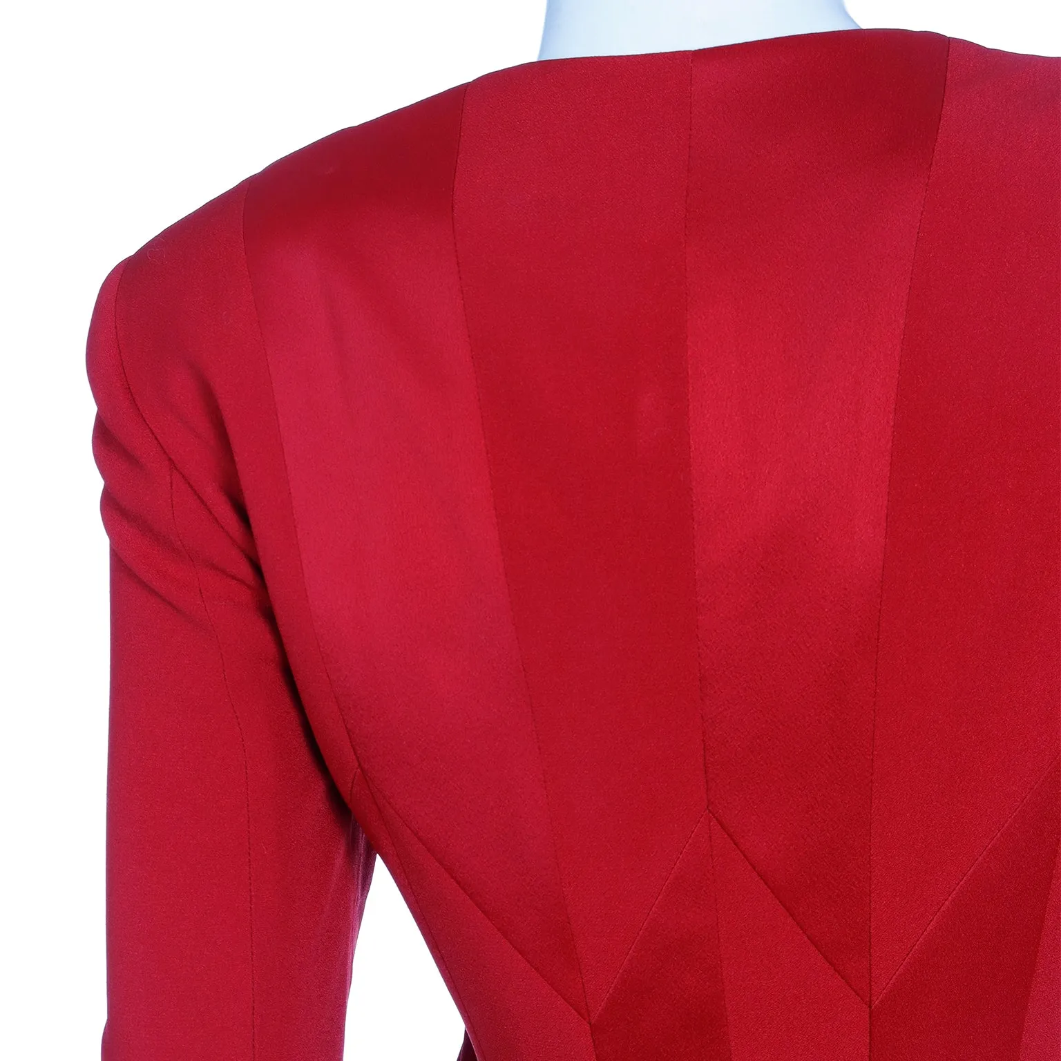 1990s Franco Moschino Cheap and Chic Vintage Red Blazer Jacket