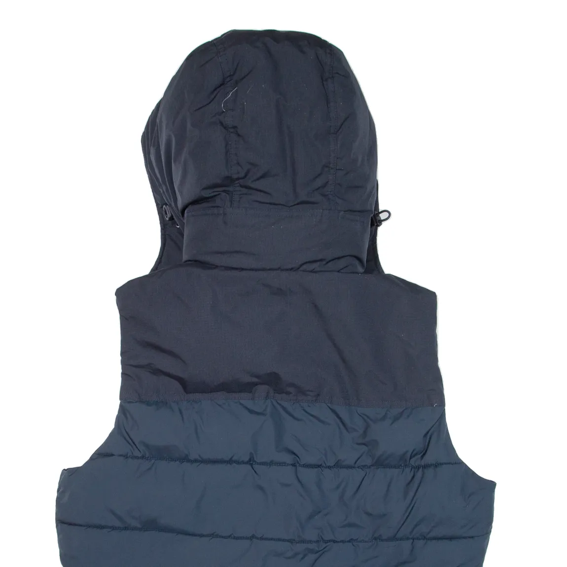 ABERCROMBIE & FITCH Insulated Mens Puffer Gilet Blue Hooded L