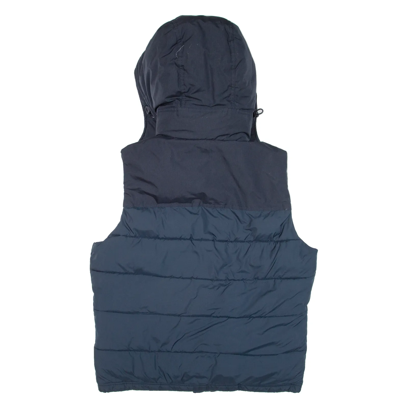 ABERCROMBIE & FITCH Insulated Mens Puffer Gilet Blue Hooded L