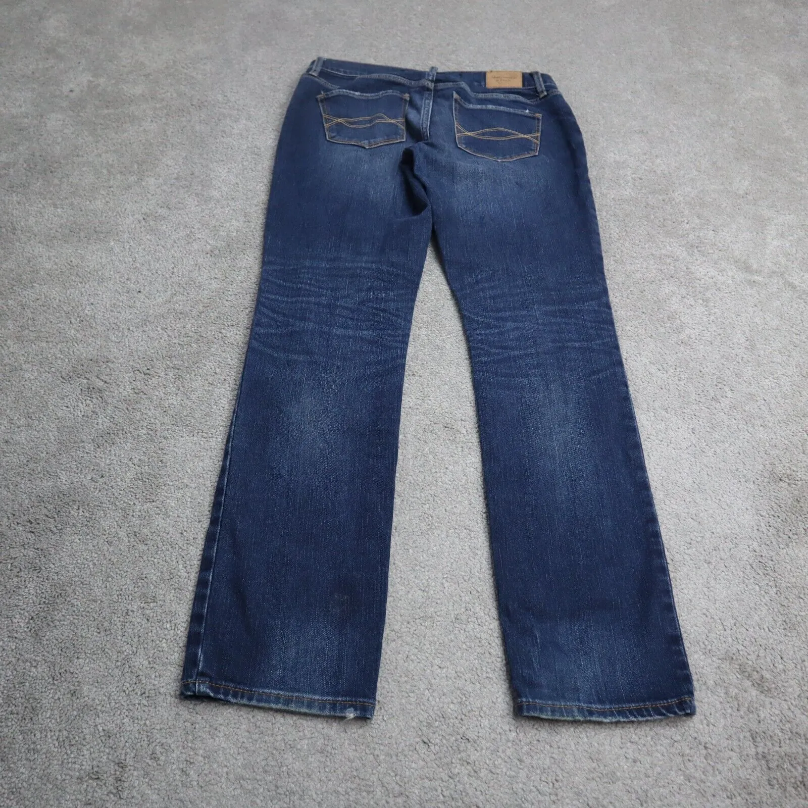 Abercrombie & Fitch Womens Jeans Denim Slim Straight Low Rise Blue Size W27XL31