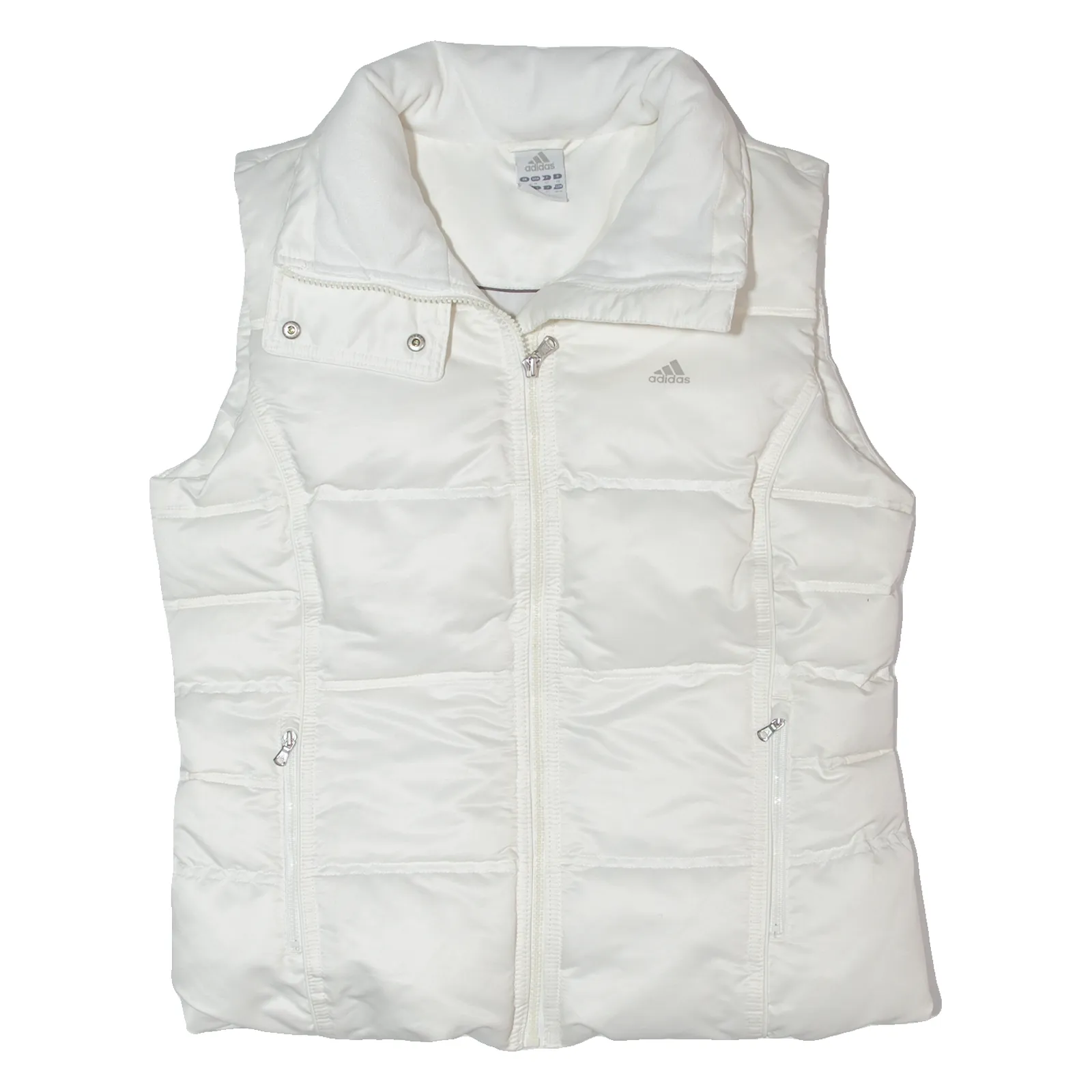 ADIDAS Down Insulated Womens Puffer Gilet White UK 14