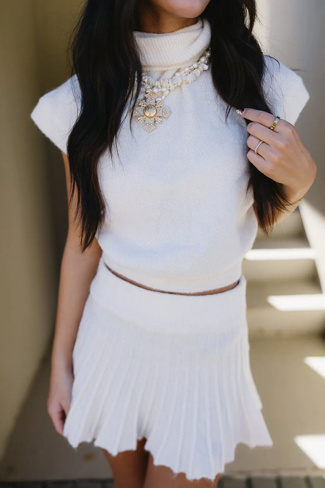 Aleyah Knit Set - Cream