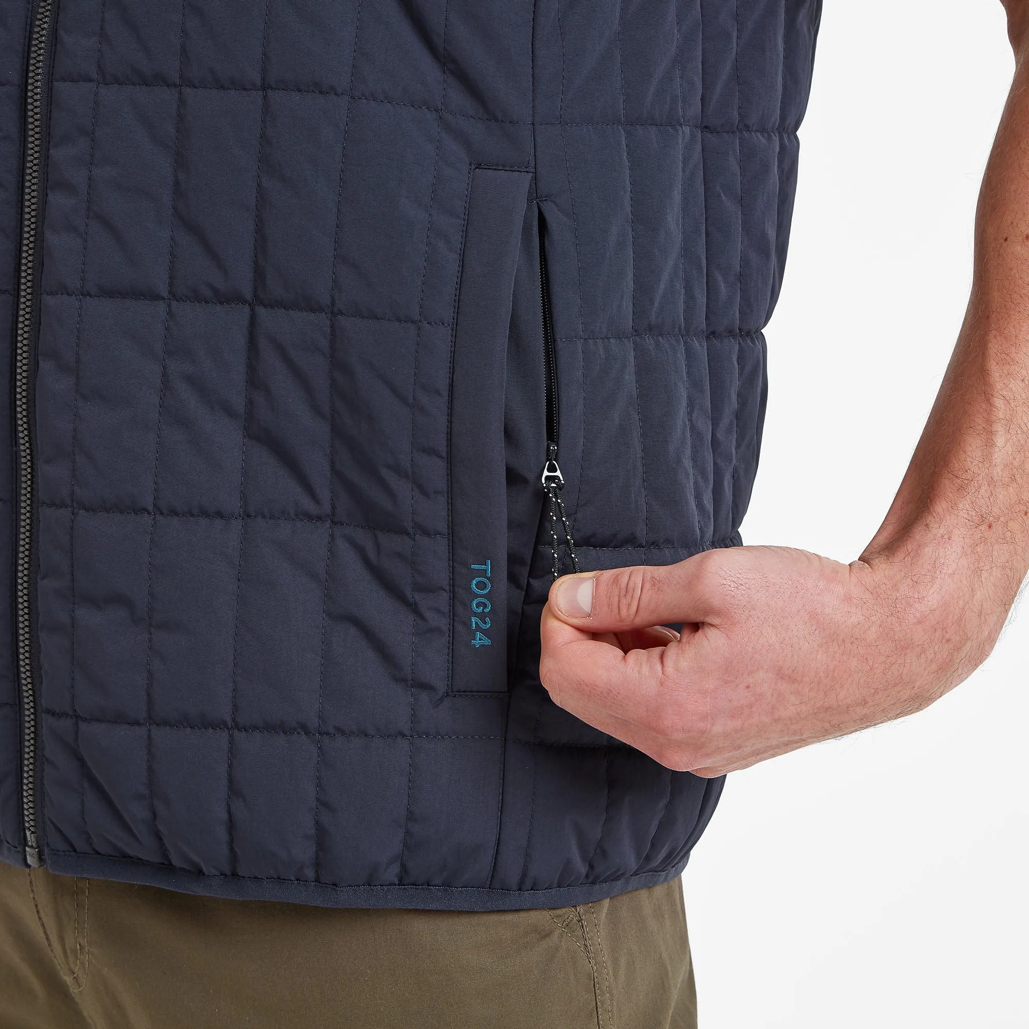 Ashmore Mens Padded Gilet - Dark Indigo