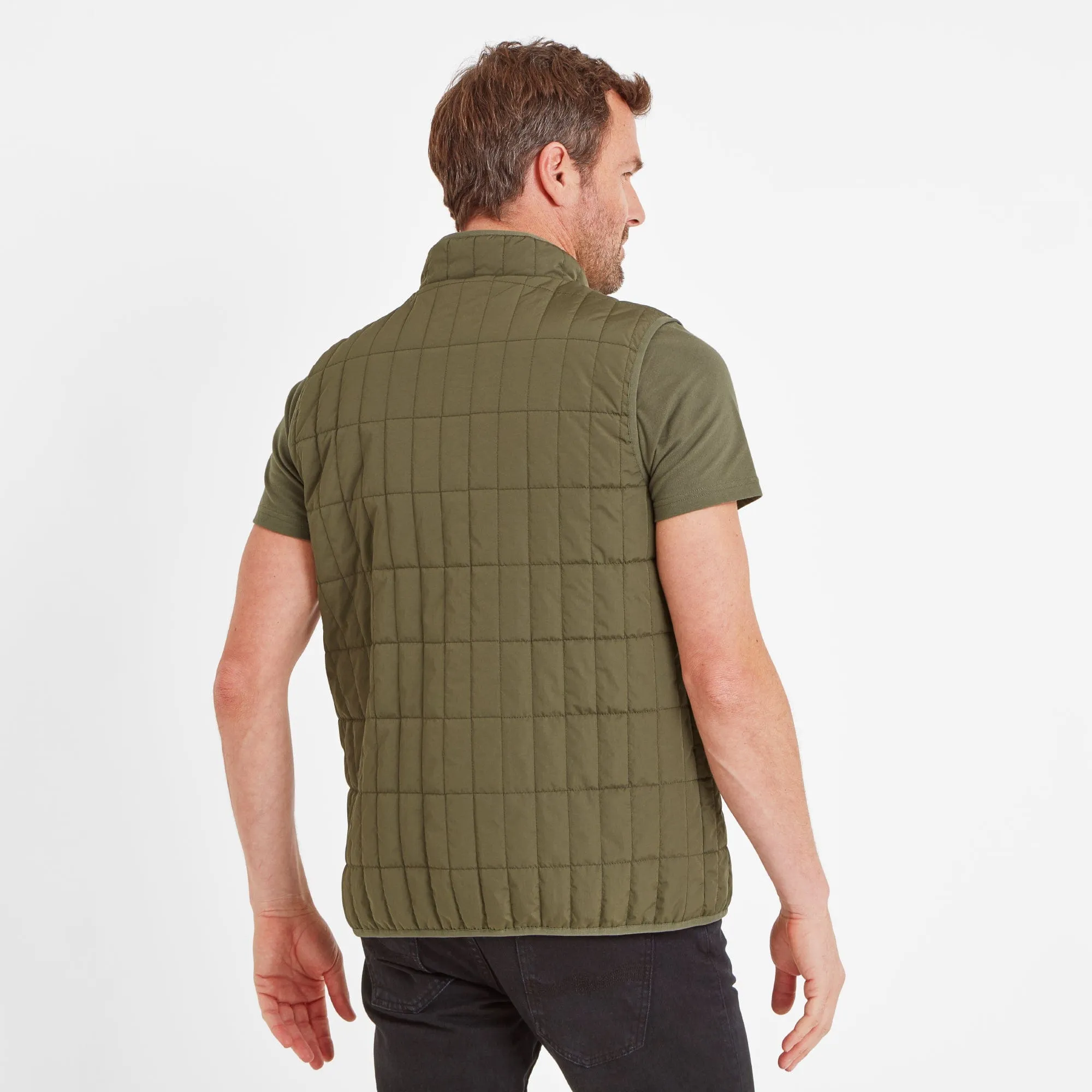 Ashmore Mens Padded Gilet - Khaki