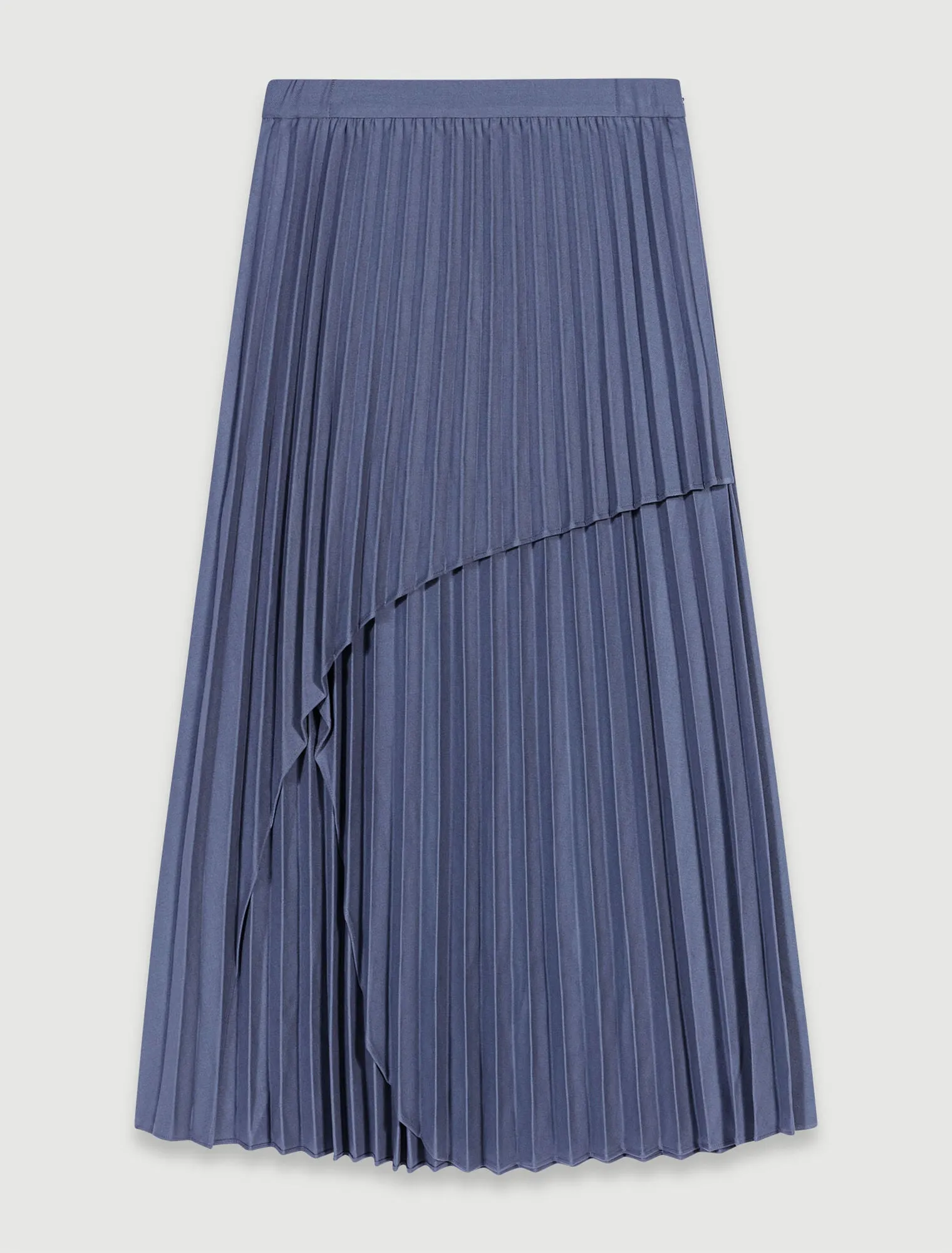 Asymmetrical pleated skirt