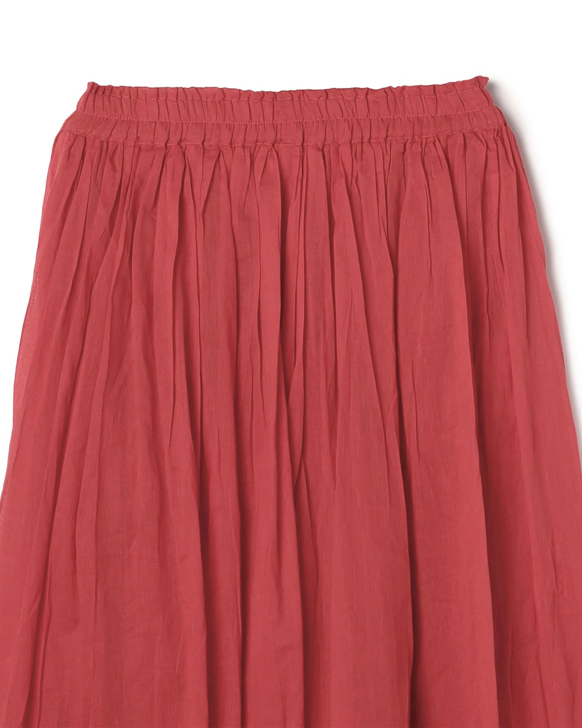 Ats Crinkle Pleat Cotton Maxi Skirt