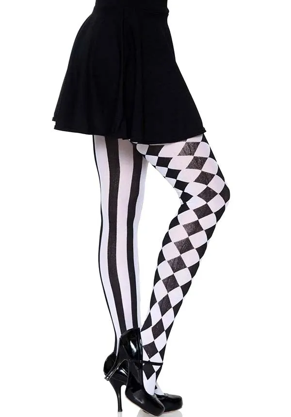 Aura Harlequin [Black/White] | TIGHTS