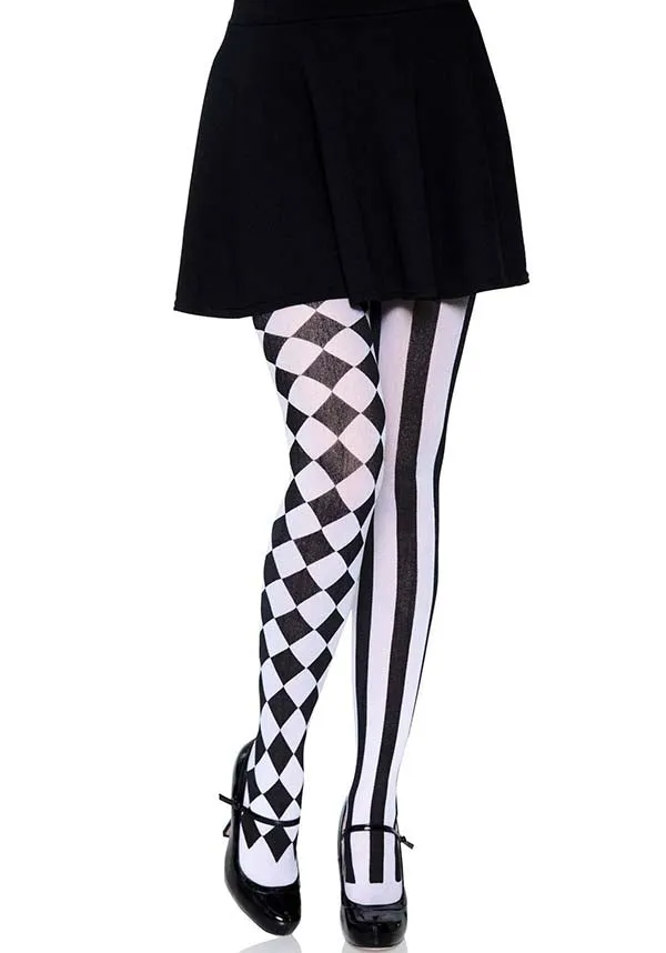 Aura Harlequin [Black/White] | TIGHTS