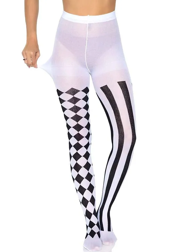 Aura Harlequin [Black/White] | TIGHTS