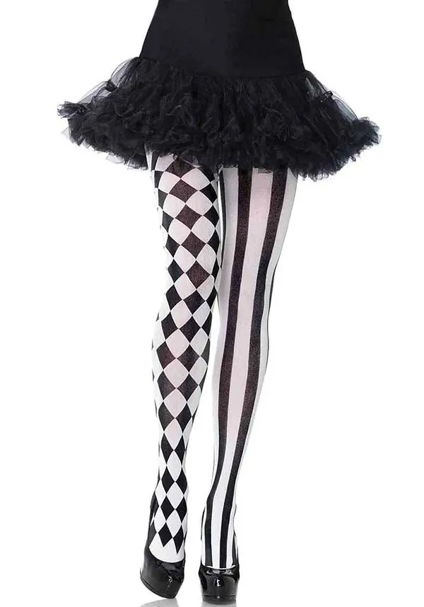 Aura Harlequin [Black/White] | TIGHTS