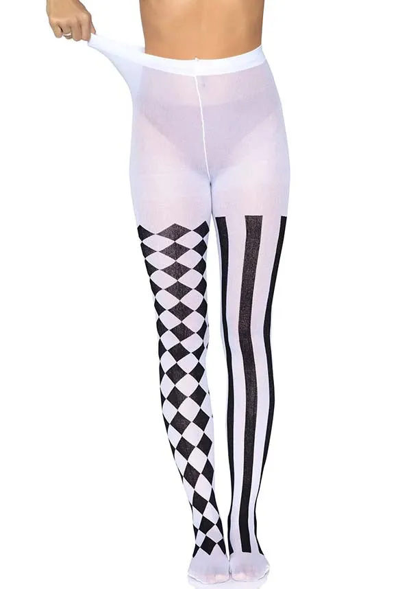 Aura Harlequin [Black/White] | TIGHTS