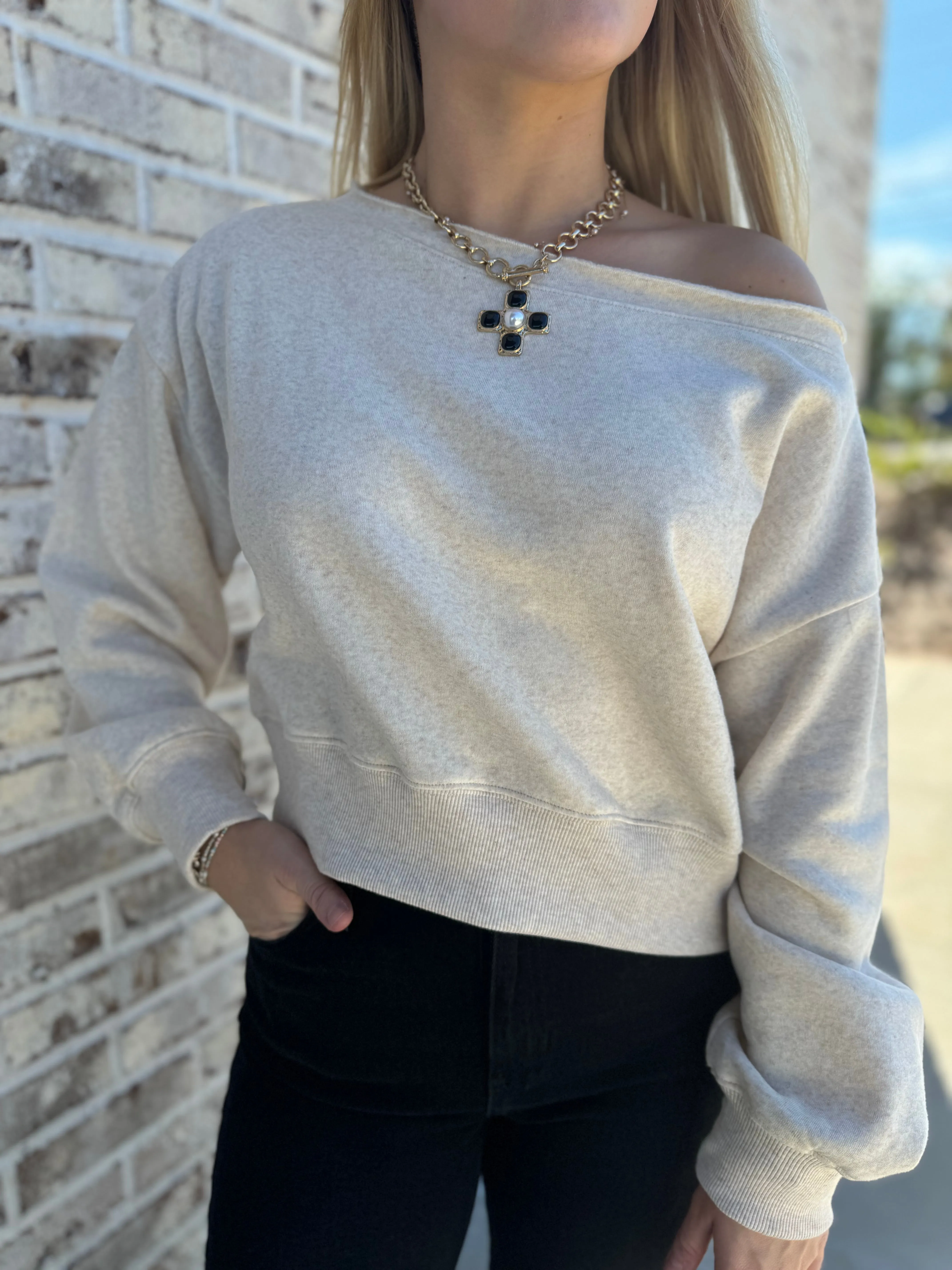 Ava Cropped Sweater Top