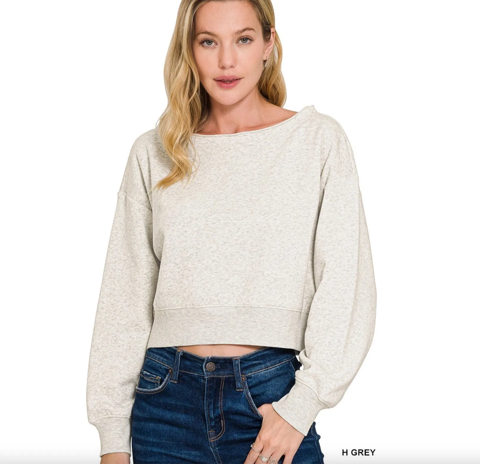 Ava Cropped Sweater Top