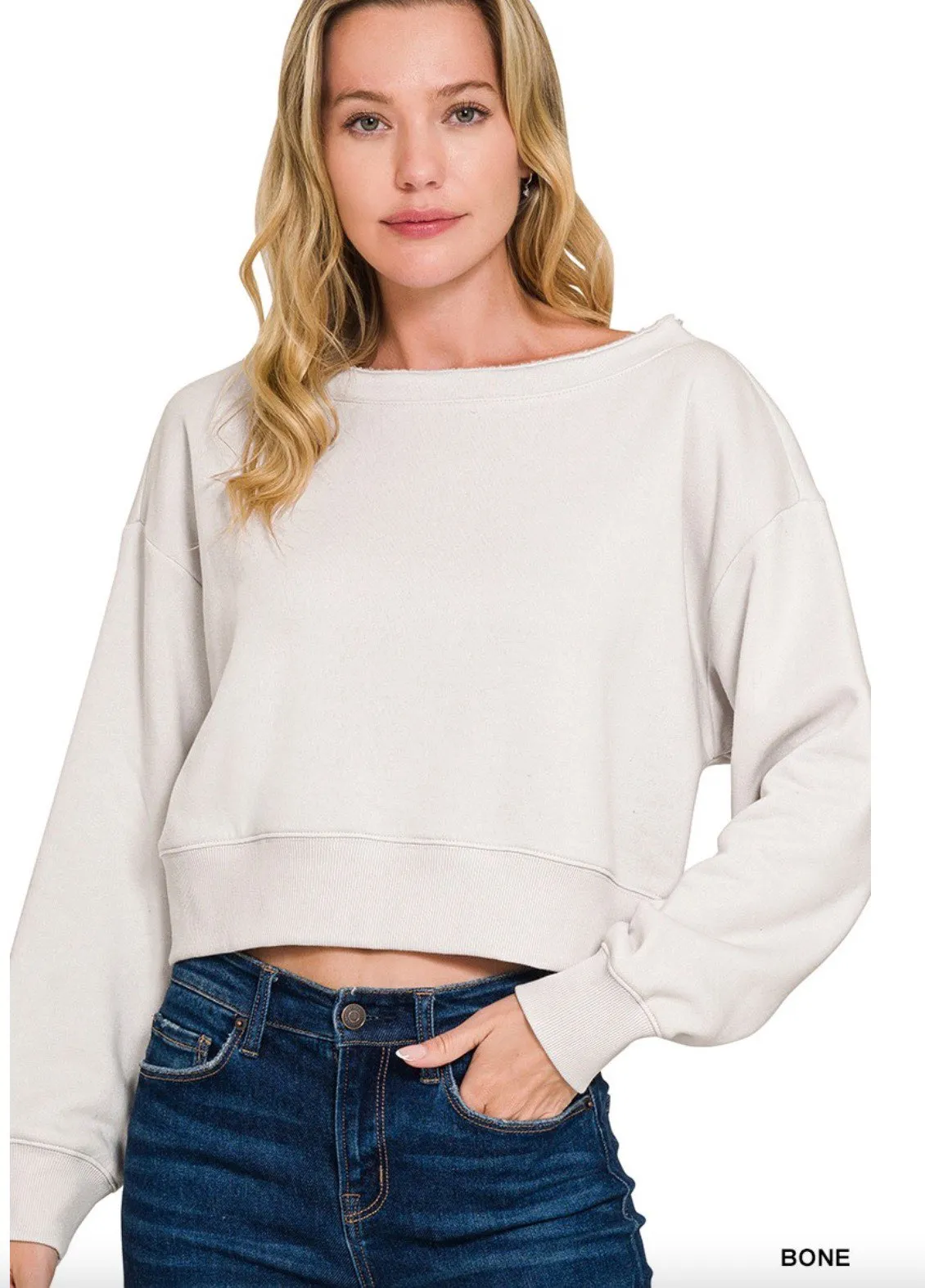 Ava Cropped Sweater Top