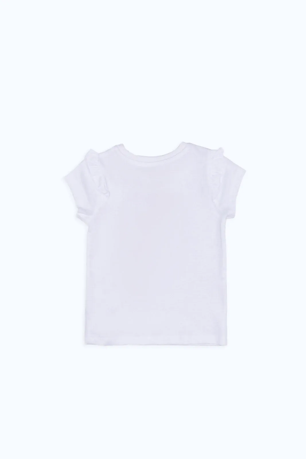 Baby Girls White Heart Embellished T-Shirt