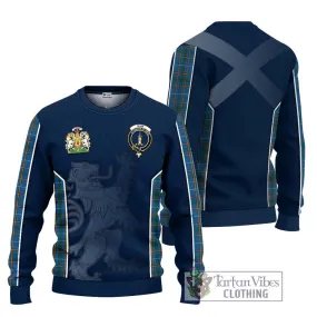 Bain Tartan Ugly Sweater with Family Crest and Lion Rampant Vibes Sport Style