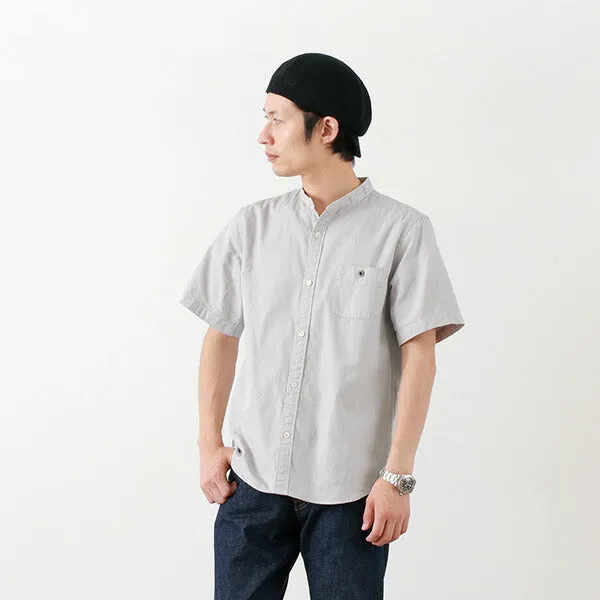 BARNS / BR-7750R Ox S/S Band Collar Shirt