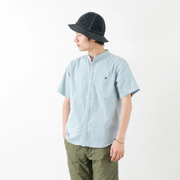 BARNS / BR-7750R Ox S/S Band Collar Shirt