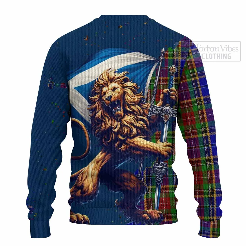 Beattie (Beatty) Tartan Family Crest Knitted Sweater with Scottish Majestic Lion