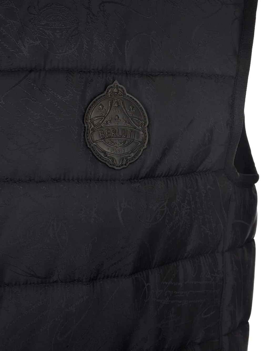 Berluti Logo Patch Zip-Up Padded Gilet