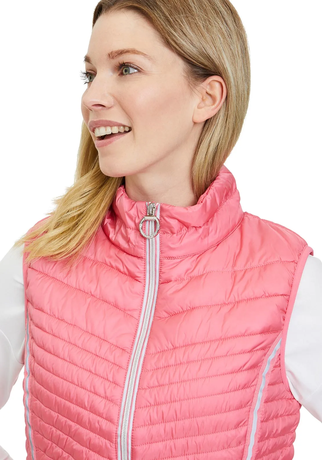 Betty Barclay Quilted Short Gilet, Rose