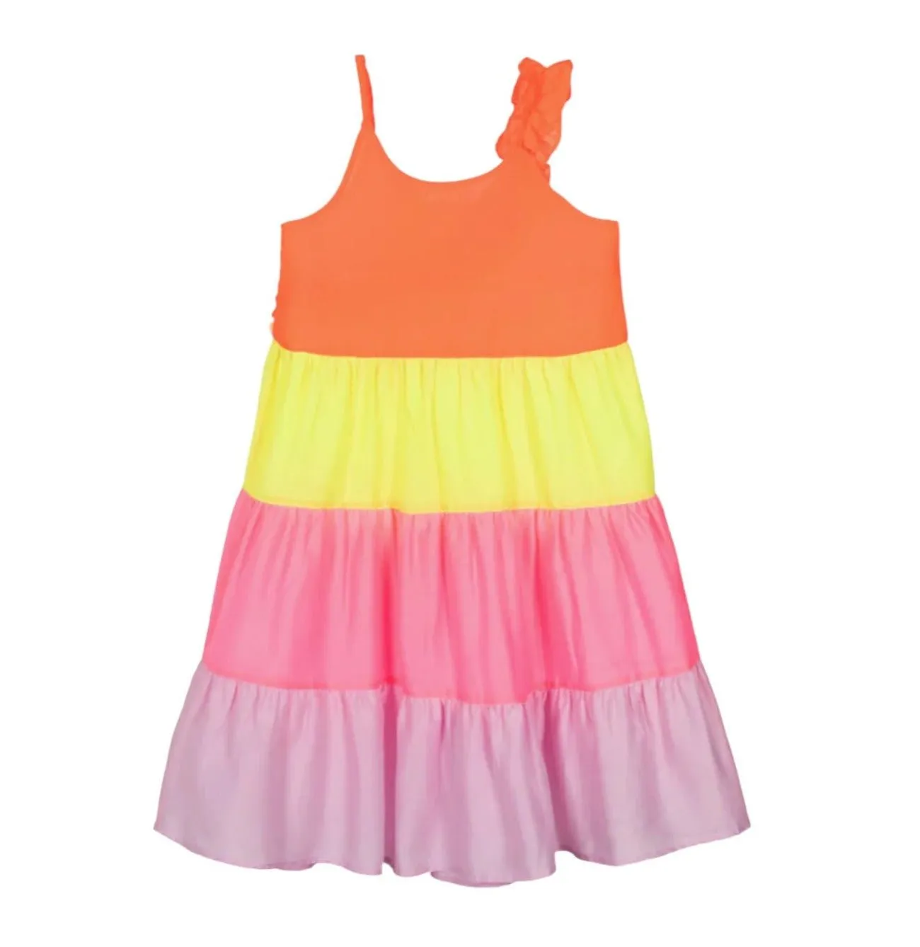 Billieblush Asymmetrical Ruffle Multi Color Sun Dress