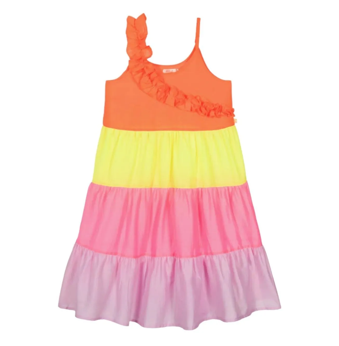 Billieblush Asymmetrical Ruffle Multi Color Sun Dress