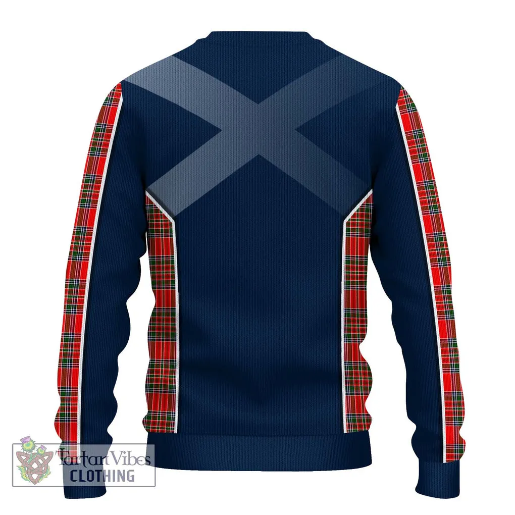 Binning Tartan Ugly Sweater with Family Crest and Lion Rampant Vibes Sport Style