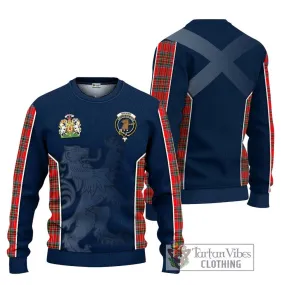 Binning Tartan Ugly Sweater with Family Crest and Lion Rampant Vibes Sport Style