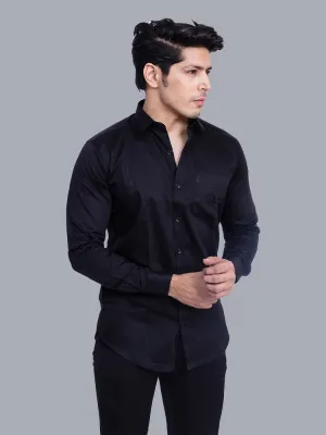 Black Formal Shirt - Giza Cotton Black Formal Shirt