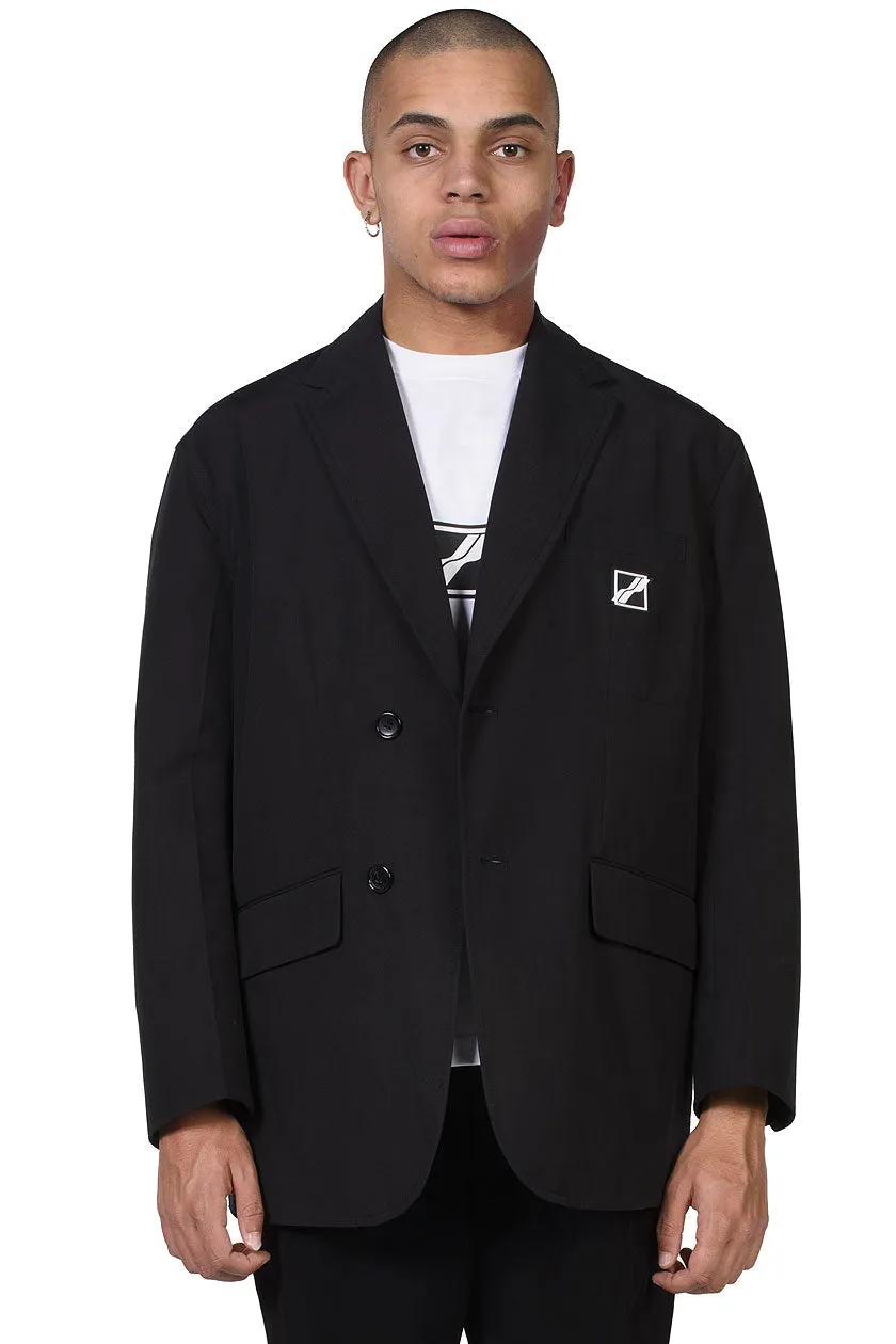 Black Logo Oversized Blazer