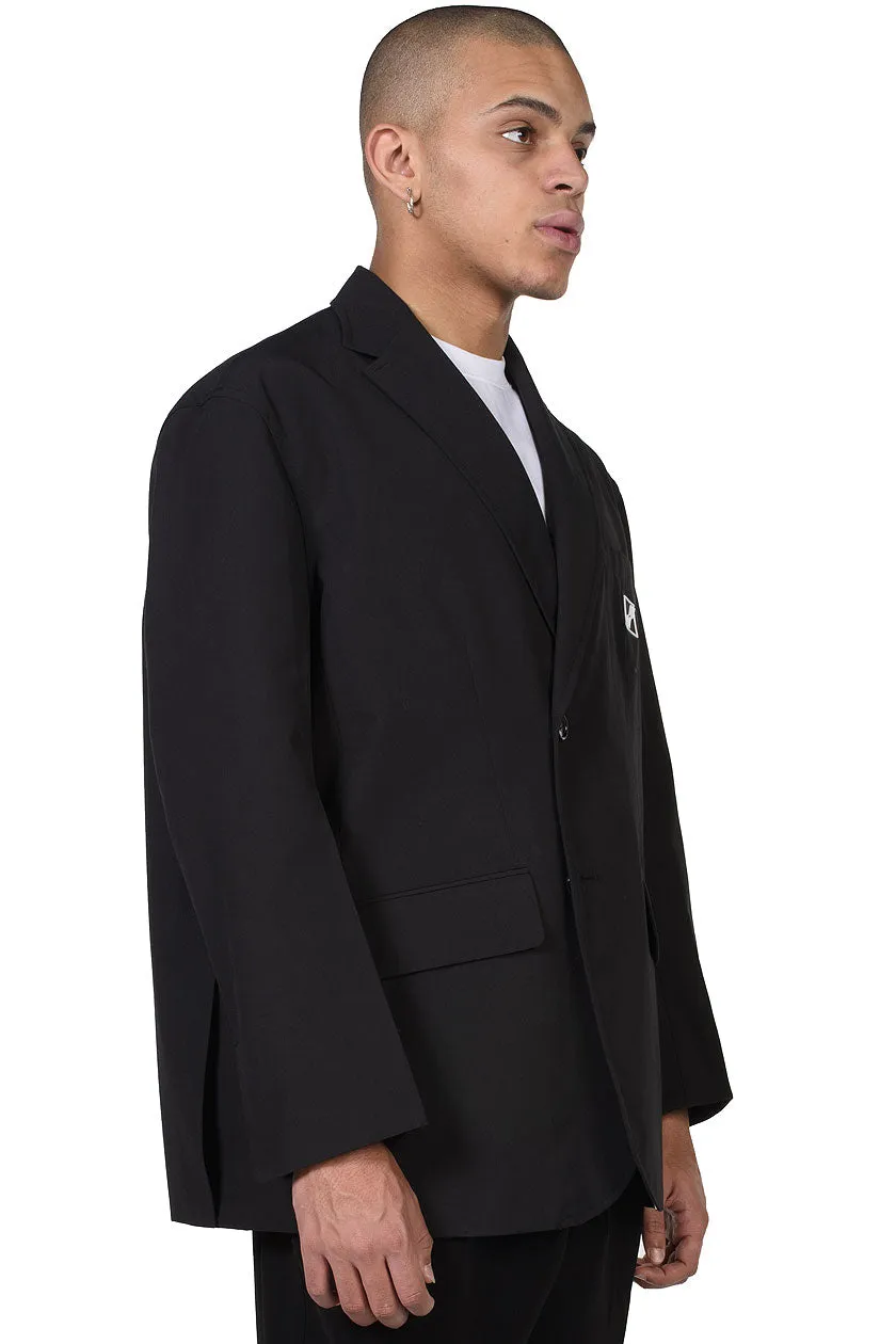 Black Logo Oversized Blazer