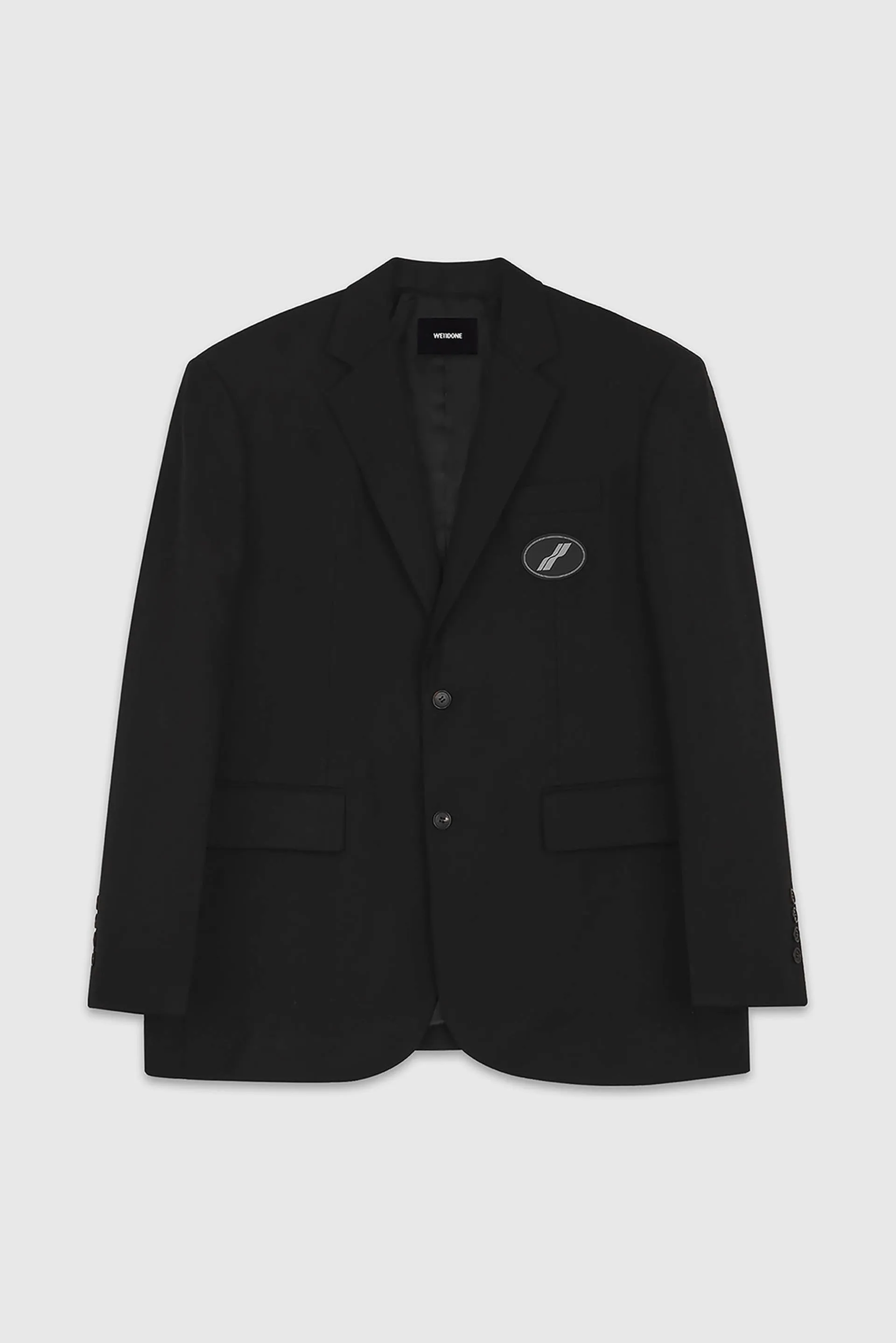 Black Oversized Suit Logo Blazer