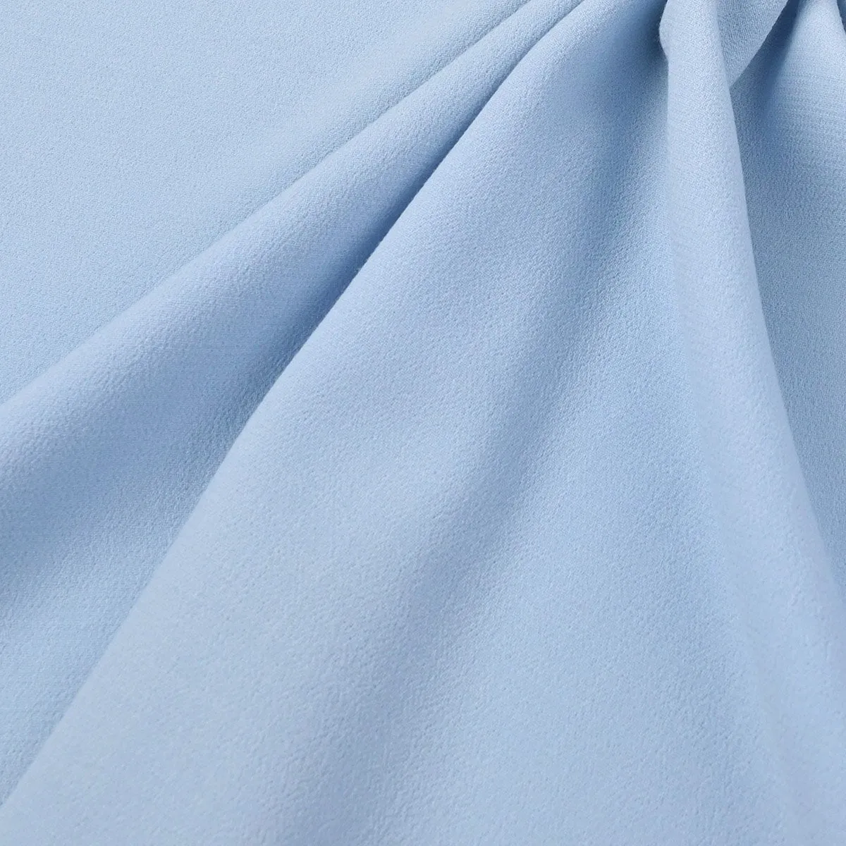 Blue Double Weave Crepe Fabric 97076