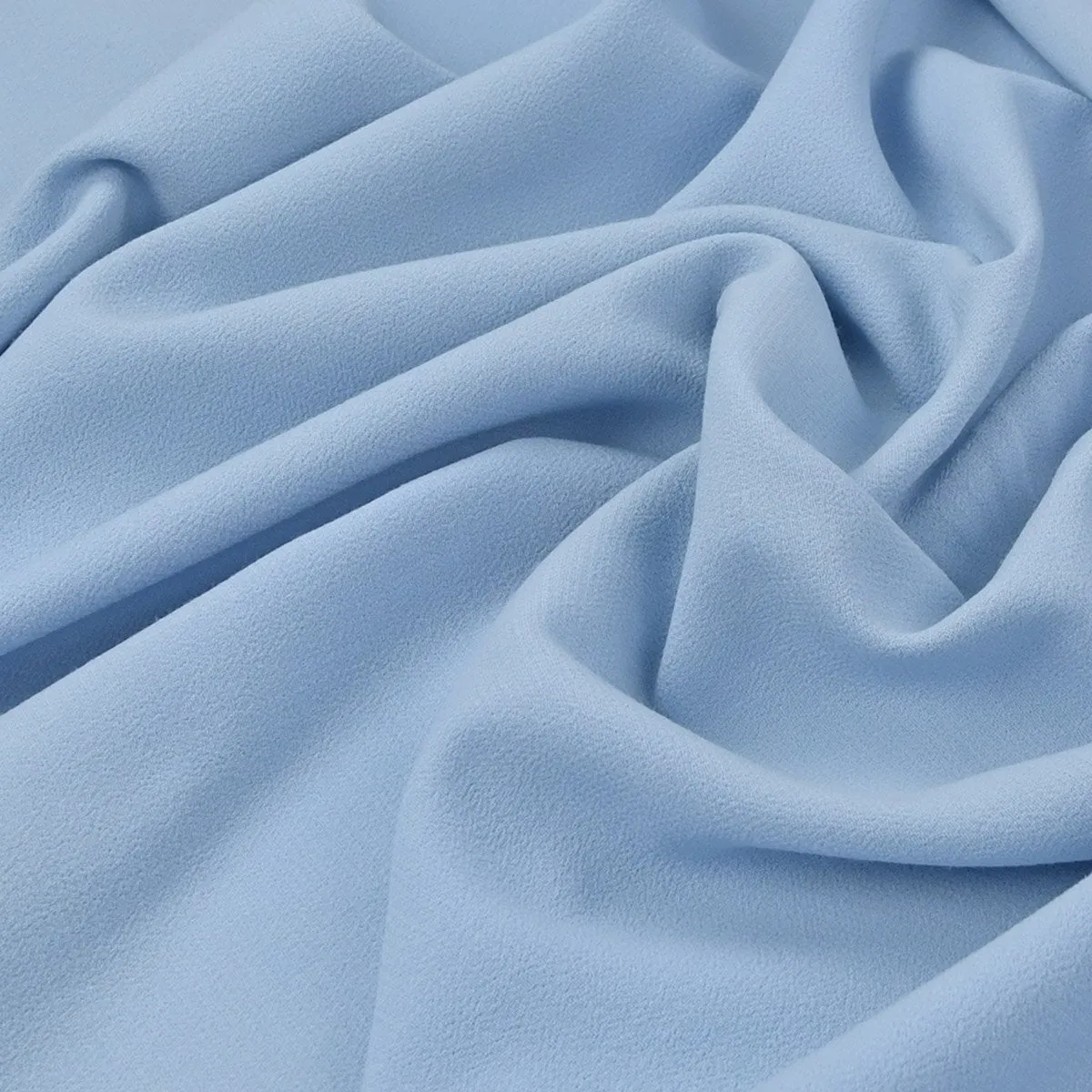 Blue Double Weave Crepe Fabric 97076