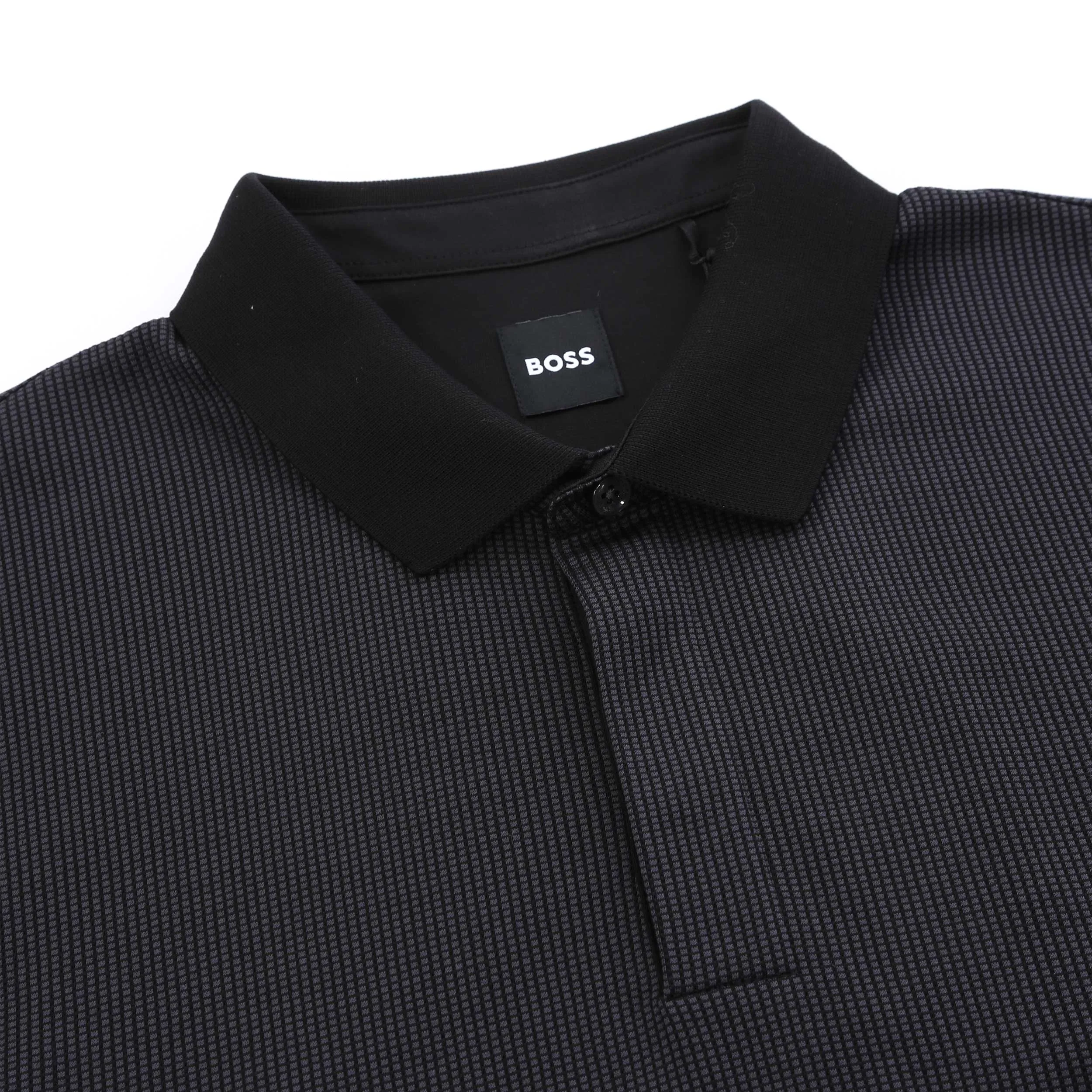 BOSS H Pado 431 LS Polo Shirt in Black