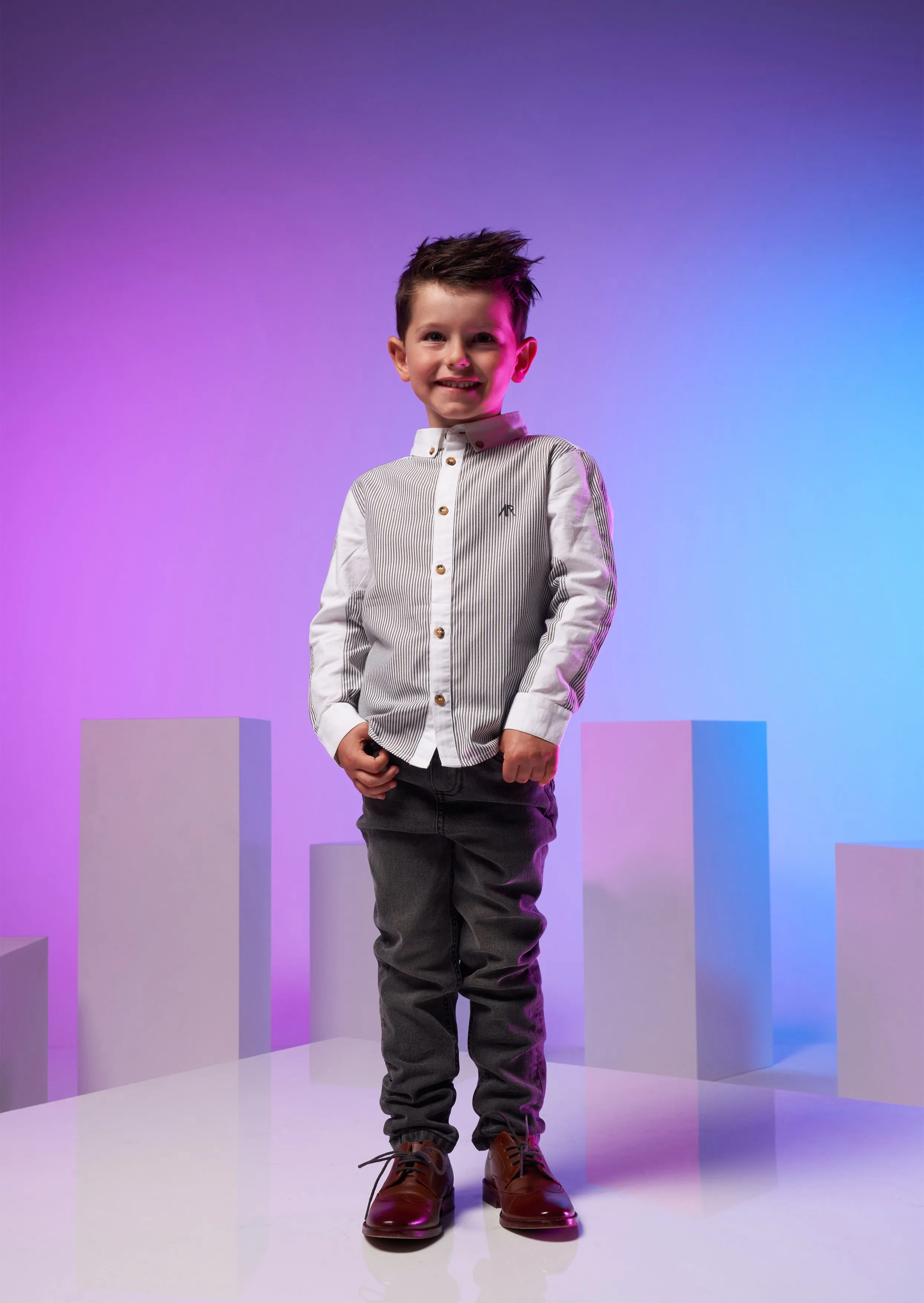 Boys Grey Smart Denim Jeans