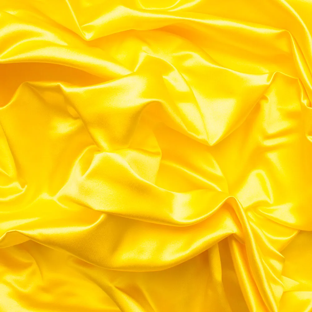 Bright Canary Yellow Silk Duchess Satin