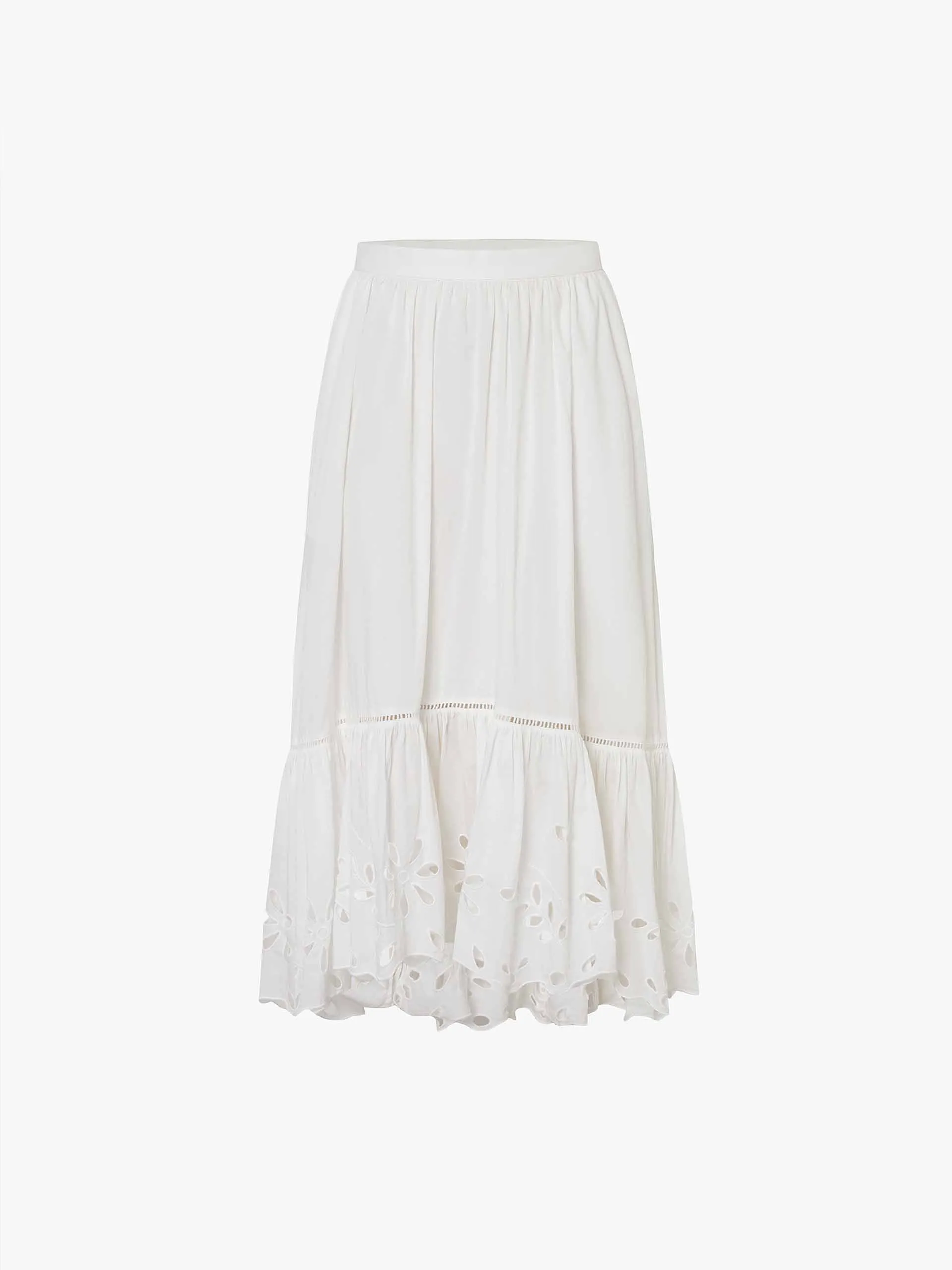 Broderie Anglaise Cotton Skirt