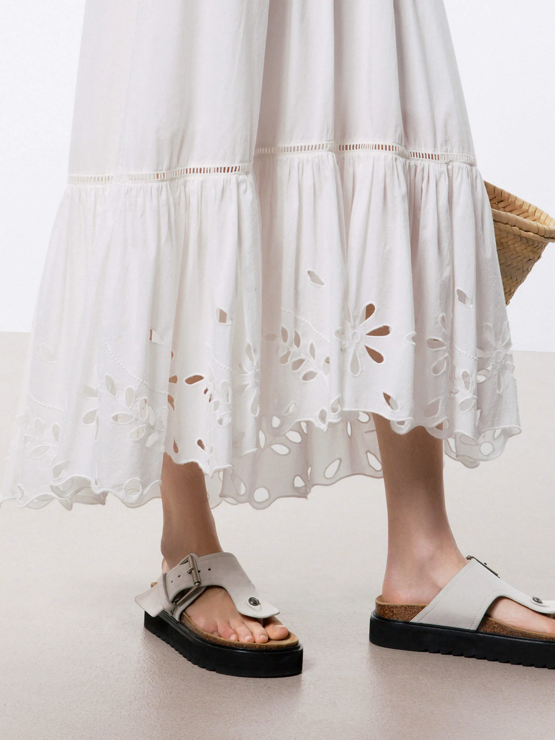 Broderie Anglaise Cotton Skirt