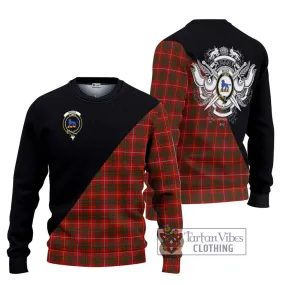 Bruce Tartan Ugly Sweater with Family Crest and Military Logo Style