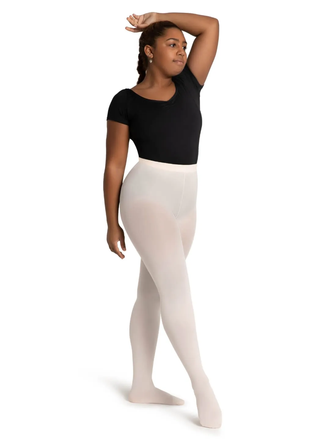 Capezio 1915 Adult Ultra Soft Self Knit Waistband Footed Tights