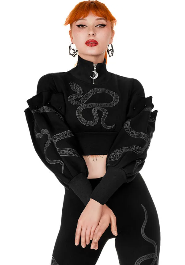 Cathedral Snake | CROPPED SWEATSHIRT**