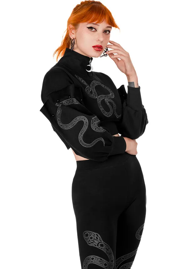 Cathedral Snake | CROPPED SWEATSHIRT**