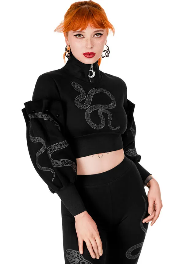 Cathedral Snake | CROPPED SWEATSHIRT**