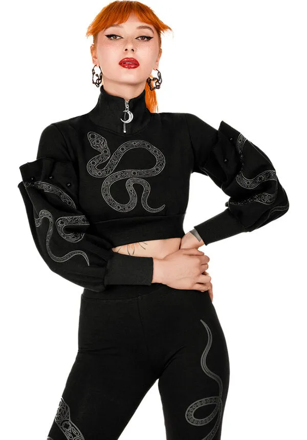 Cathedral Snake | CROPPED SWEATSHIRT**