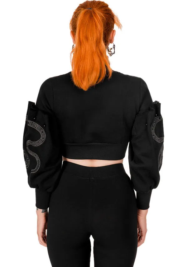 Cathedral Snake | CROPPED SWEATSHIRT**