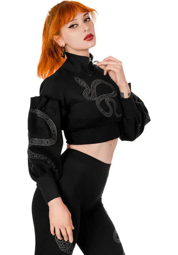 Cathedral Snake | CROPPED SWEATSHIRT**