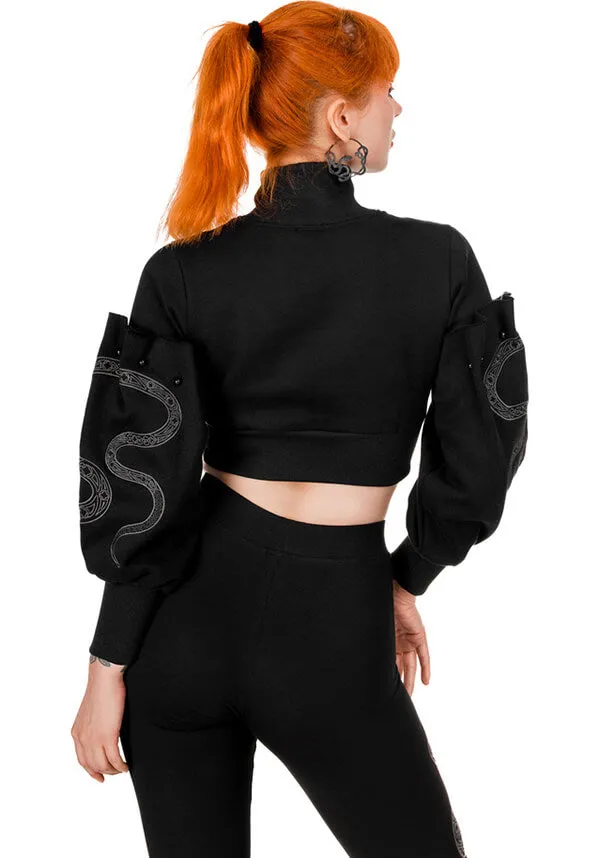 Cathedral Snake | CROPPED SWEATSHIRT**